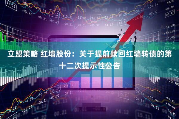 立盟策略 红墙股份：关于提前赎回红墙转债的第十二次提示性公告