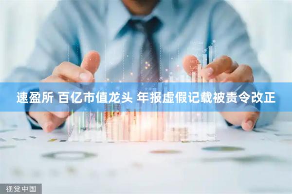 速盈所 百亿市值龙头 年报虚假记载被责令改正
